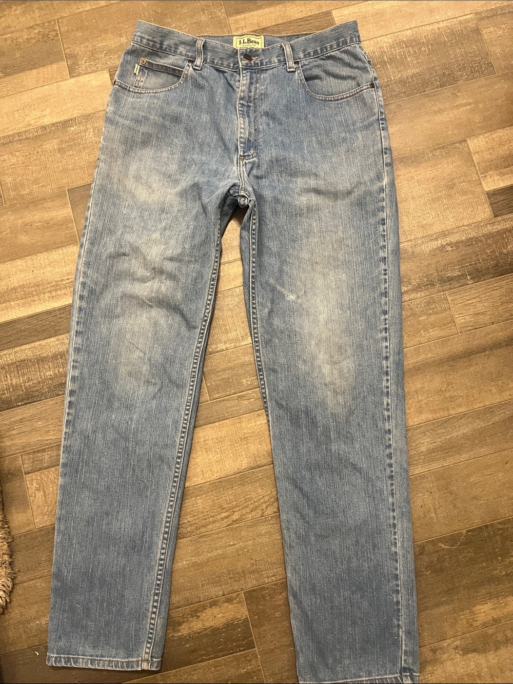 L.L. Bean Men's Light Wash Straight Jeans